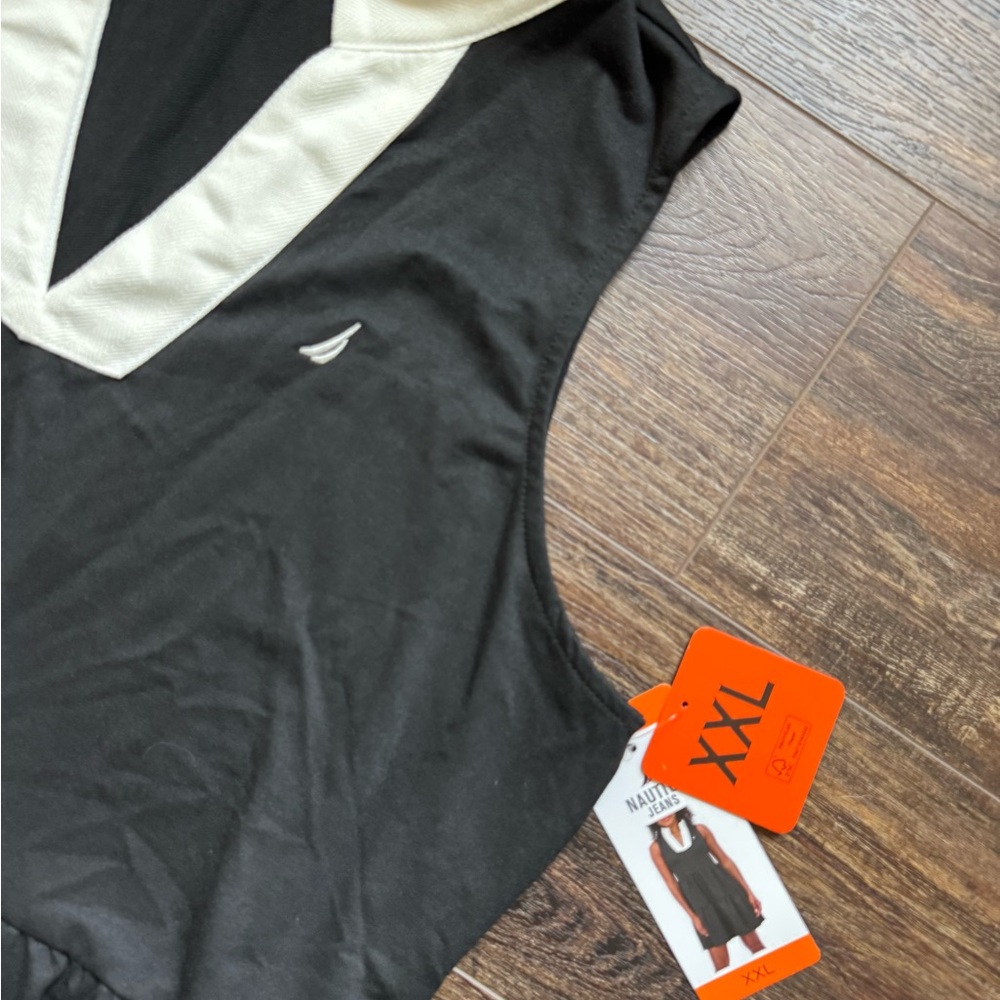NWT Nautica Black and WhitE Dress XXL - Picture 2 of 4